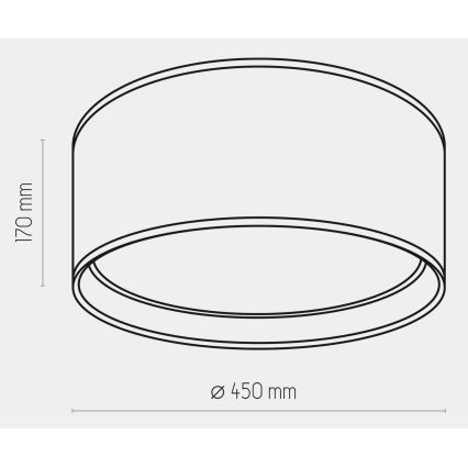 Ceiling light BILBAO 4xE27/15W/230V d. 45 cm brown/gold