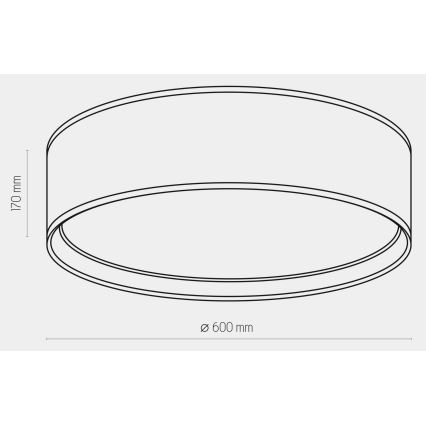 Ceiling light BILBAO 4xE27/15W/230V d. 60 cm white/gold