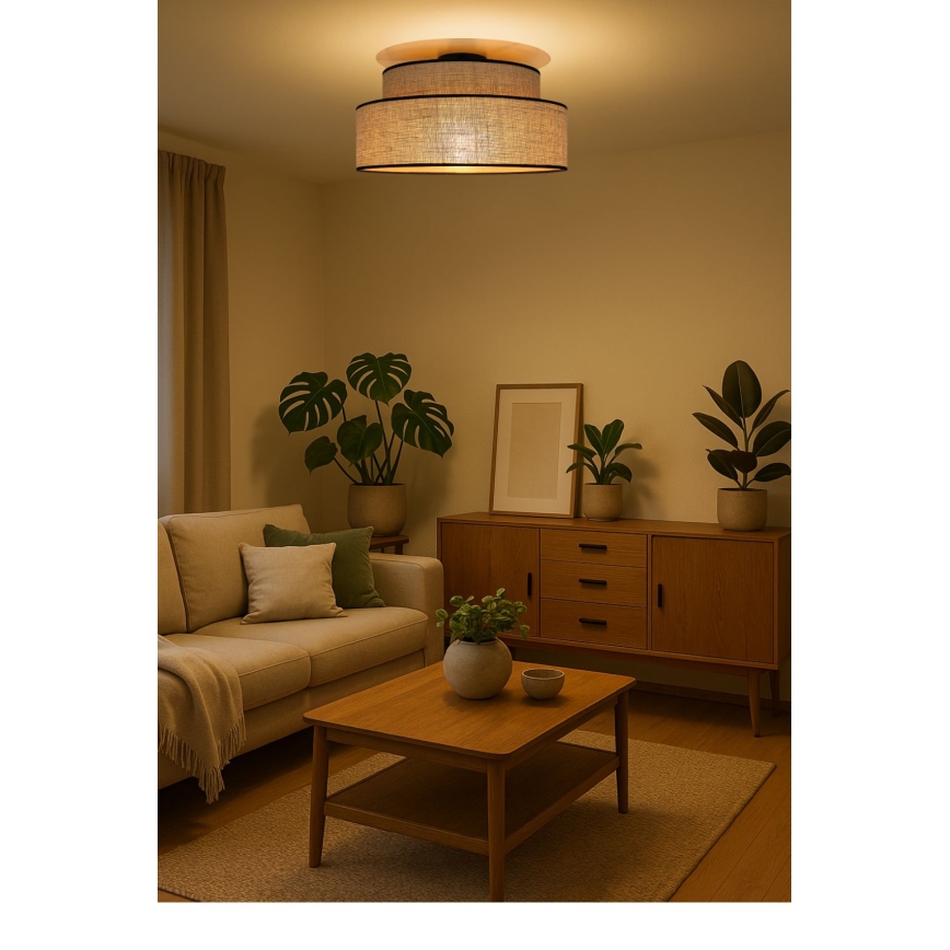 Ceiling light BOHO 1xE27/60W/230V beige