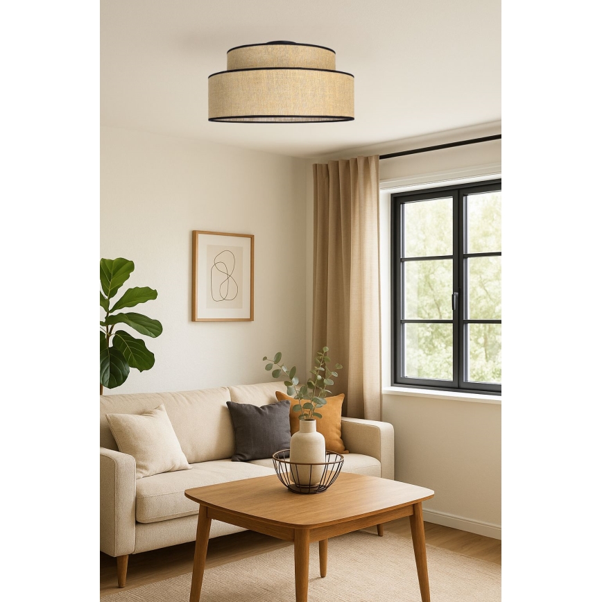 Ceiling light BOHO 1xE27/60W/230V beige