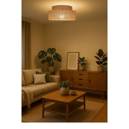 Ceiling light BOHO 1xE27/60W/230V beige