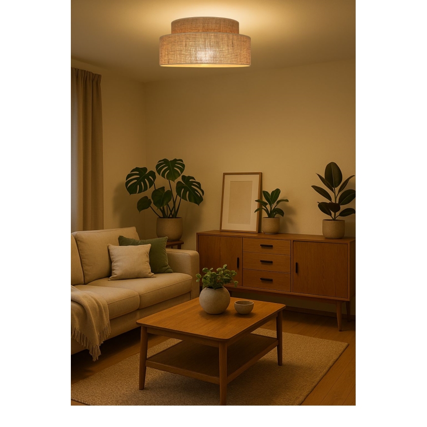 Ceiling light BOHO 1xE27/60W/230V beige