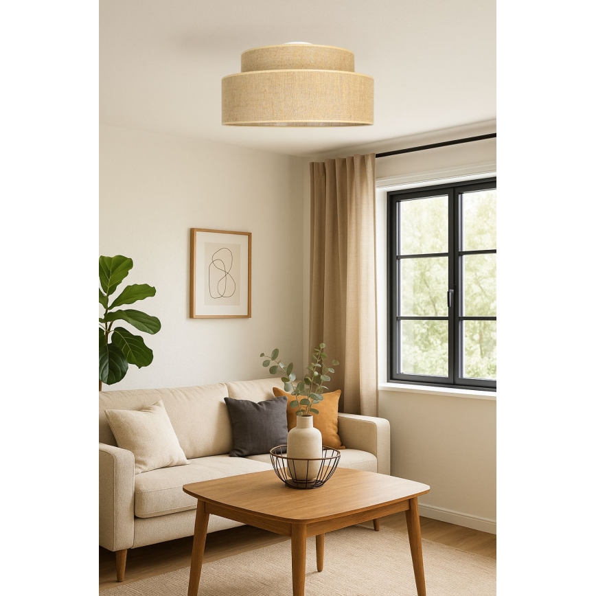 Ceiling light BOHO 1xE27/60W/230V beige