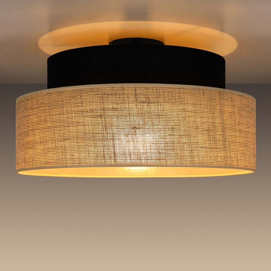 Ceiling light BOHO 1xE27/60W/230V black/beige