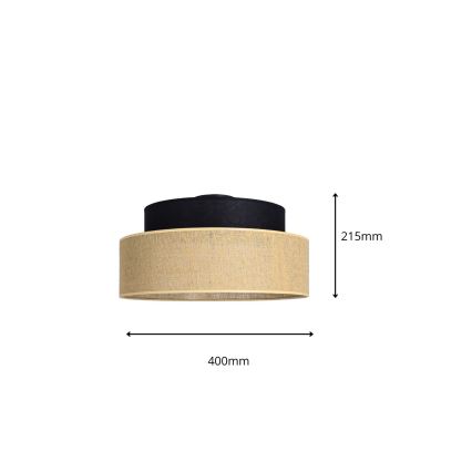 Ceiling light BOHO 1xE27/60W/230V black/beige