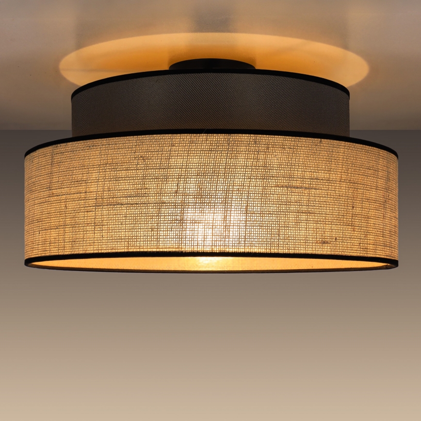 Ceiling light BOHO 1xE27/60W/230V brown/beige