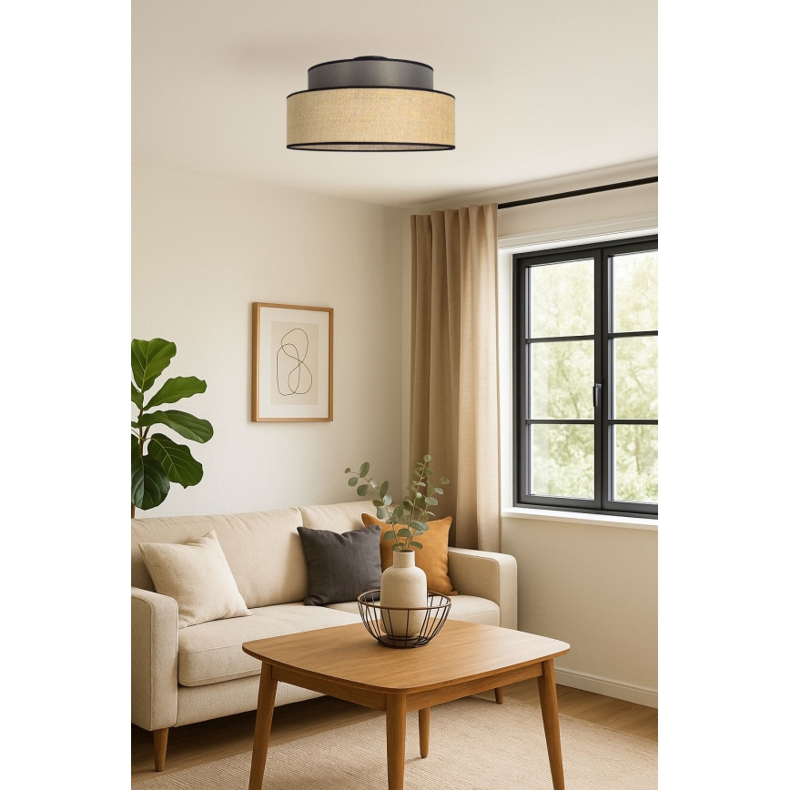 Ceiling light BOHO 1xE27/60W/230V brown/beige