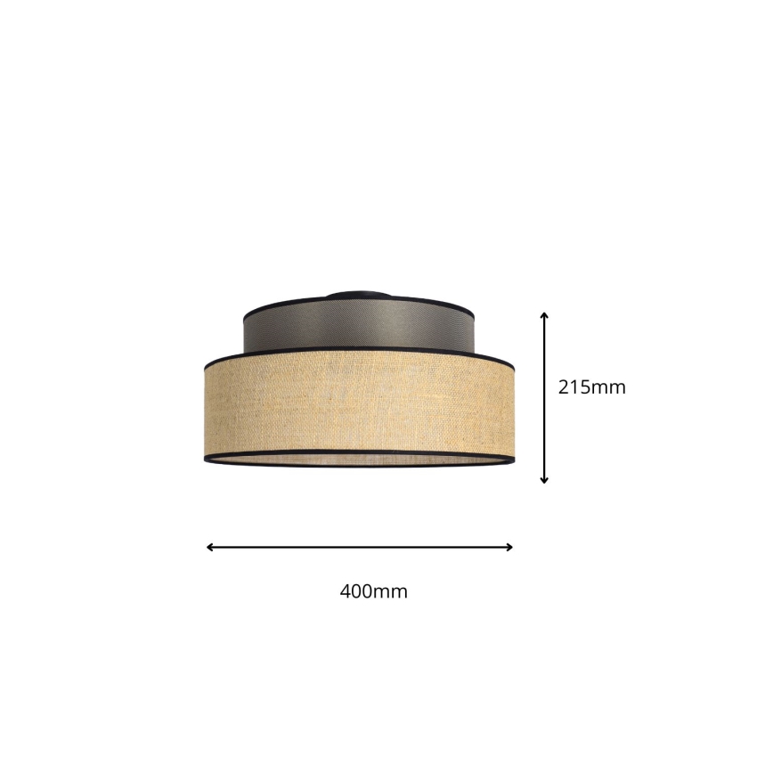Ceiling light BOHO 1xE27/60W/230V brown/beige