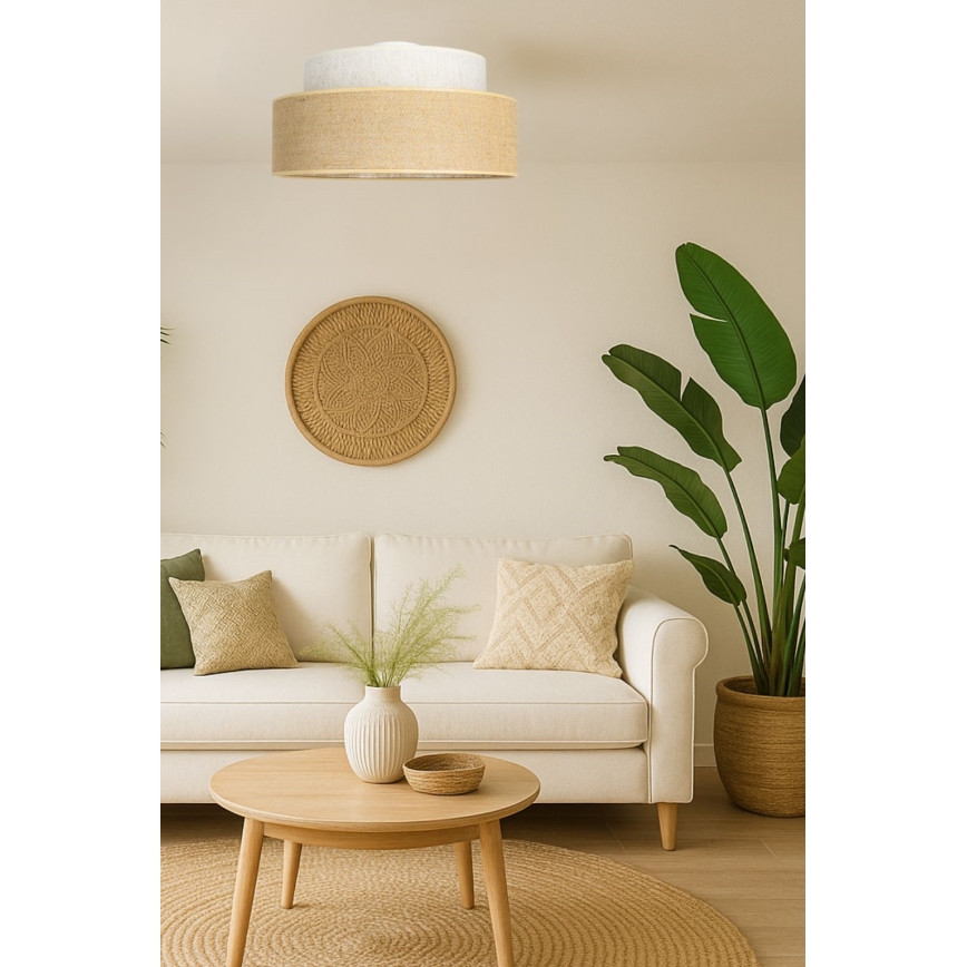 Ceiling light BOHO 1xE27/60W/230V creamy/beige