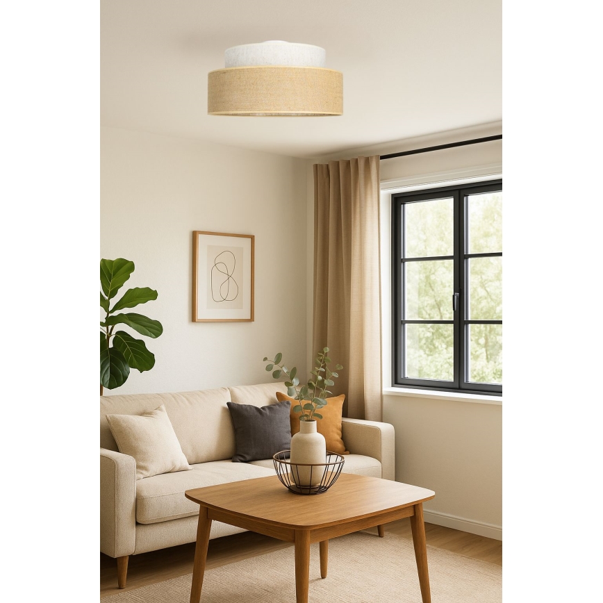 Ceiling light BOHO 1xE27/60W/230V creamy/beige