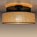 Ceiling light BOHO 1xE27/60W/230V d. 40 cm black/rattan