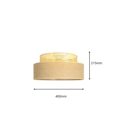 Ceiling light BOHO 1xE27/60W/230V rattan