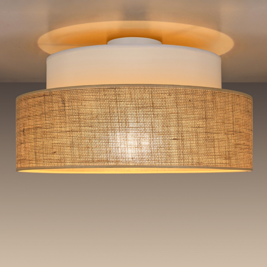 Ceiling light BOHO 1xE27/60W/230V white/beige