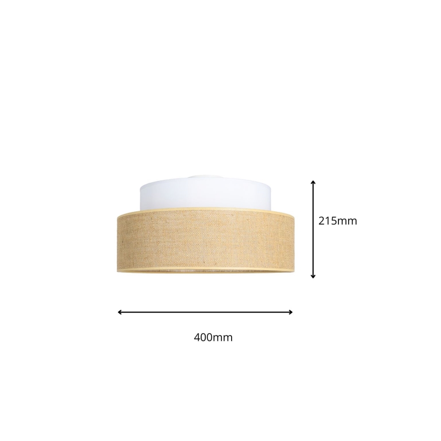 Ceiling light BOHO 1xE27/60W/230V white/beige