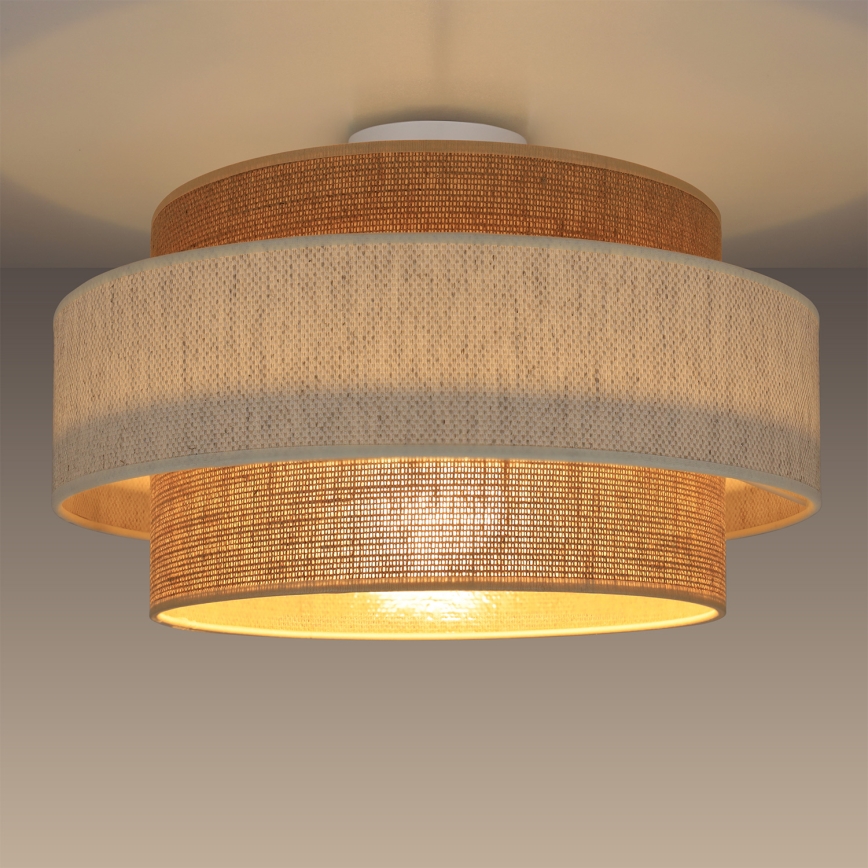 Ceiling light BOHO 1xE27/60W/230V Ø 40 cm cream/jute