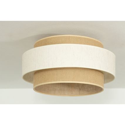 Ceiling light BOHO 1xE27/60W/230V Ø 40 cm cream/jute