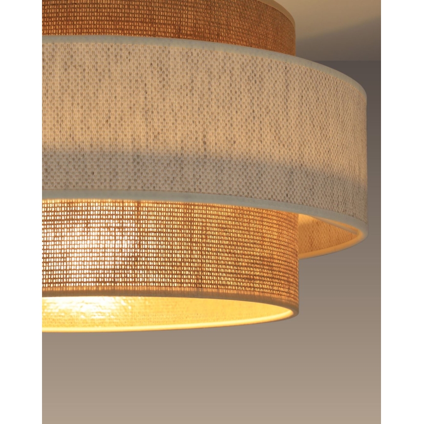 Ceiling light BOHO 1xE27/60W/230V Ø 40 cm cream/jute