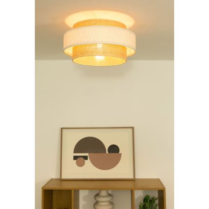 Ceiling light BOHO 1xE27/60W/230V Ø 40 cm cream/jute