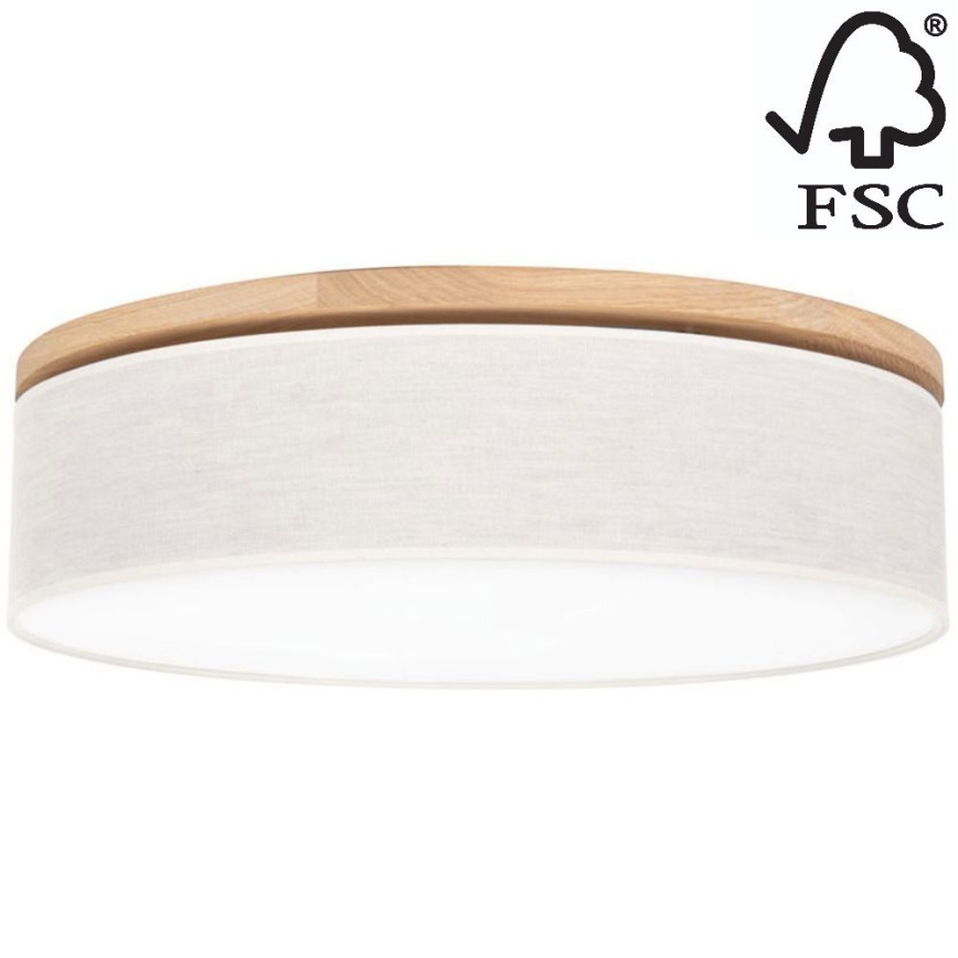 Ceiling light BOHO 3xE27/25W/230V d. 58 cm oak – FSC certified