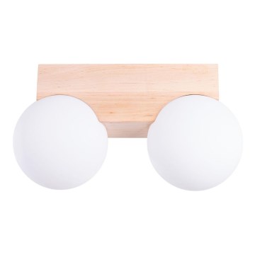 Ceiling light BULBO 2xG9/8W/230V beech/white
