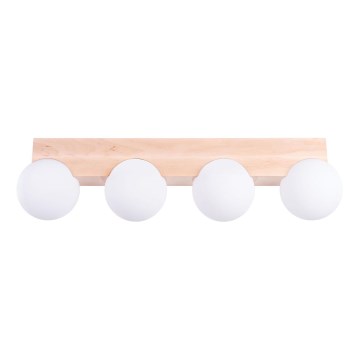 Ceiling light BULBO 4xG9/8W/230V beech/white