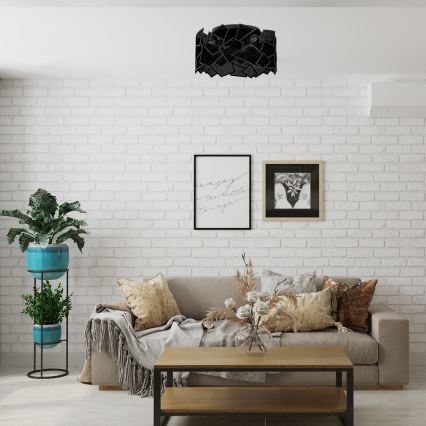 Ceiling light CAMO 3xE27/15W/230V black
