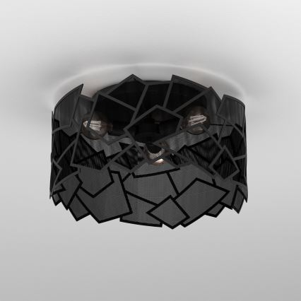 Ceiling light CAMO 3xE27/15W/230V black