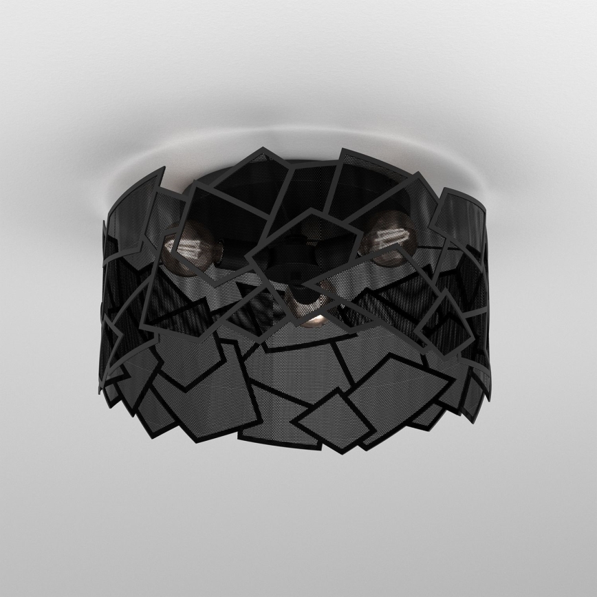 Ceiling light CAMO 3xE27/15W/230V black
