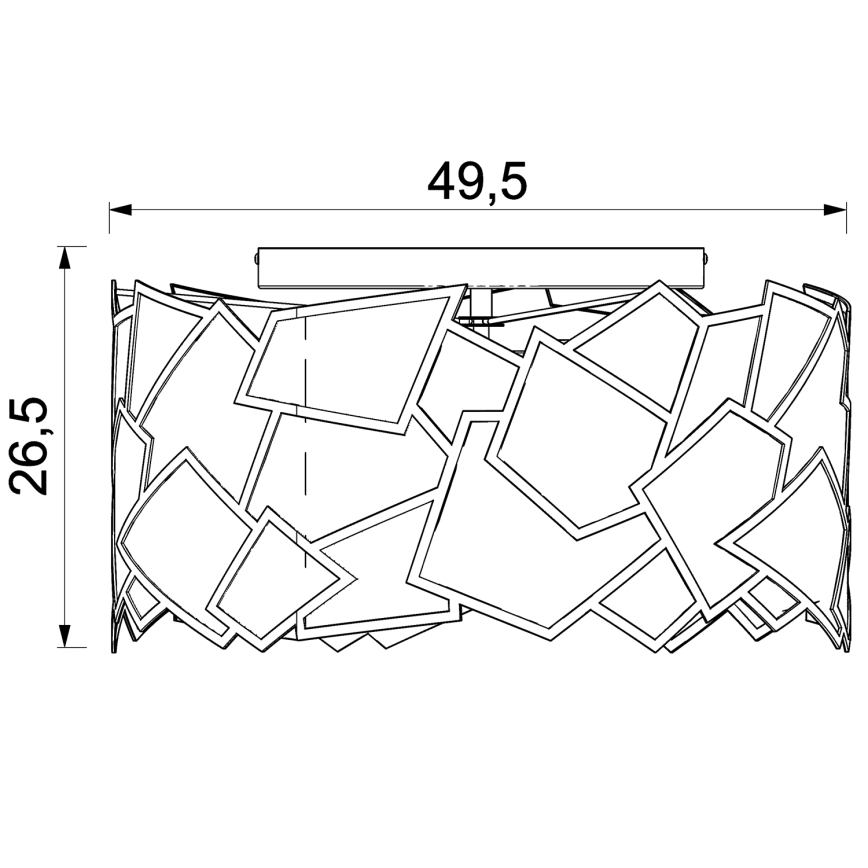 Ceiling light CAMO 3xE27/15W/230V gold
