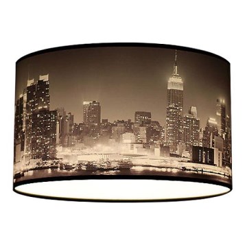 Ceiling light CITY black and white skyscrapers 2xE27/60W/230V