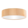 Ceiling light CLEO 2xE27/24W/230V d. 27,5 cm pine