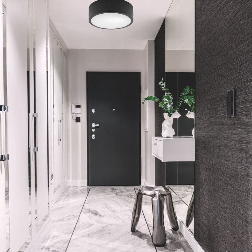 Ceiling light DANTE 1xE27/60W/230V d. 26 cm black