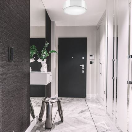 Ceiling light DANTE 1xE27/60W/230V d. 26 cm shiny chrome