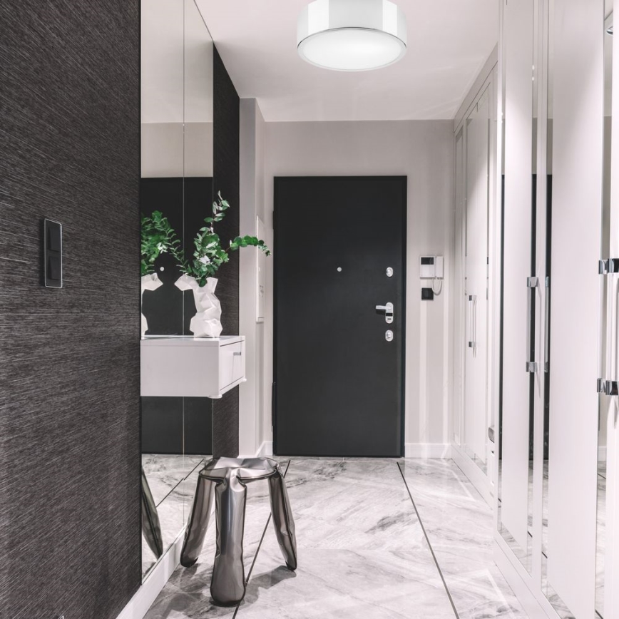Ceiling light DANTE 1xE27/60W/230V d. 26 cm shiny chrome