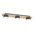 Ceiling light DIAZ 3xGX53/12W/230V black/brown