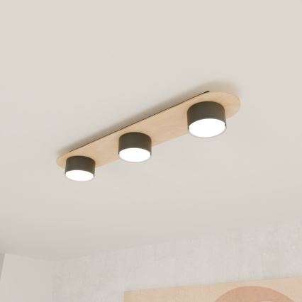 Ceiling light DIAZ 3xGX53/12W/230V black/brown