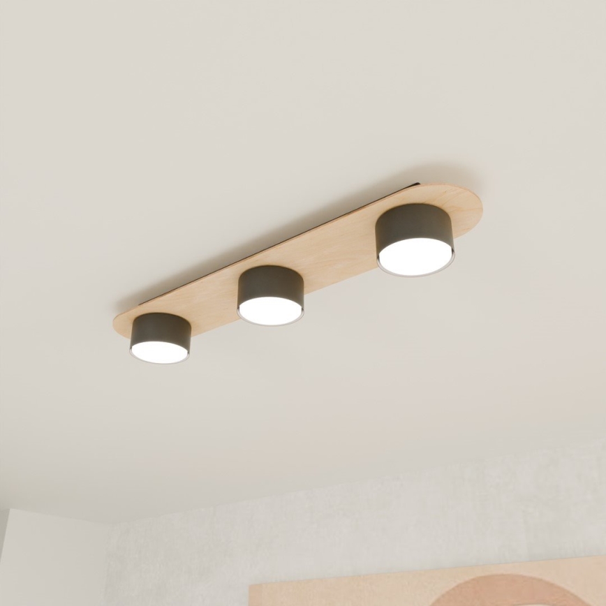 Ceiling light DIAZ 3xGX53/12W/230V black/brown