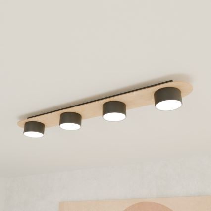 Ceiling light DIAZ 4xGX53/12W/230V black/brown