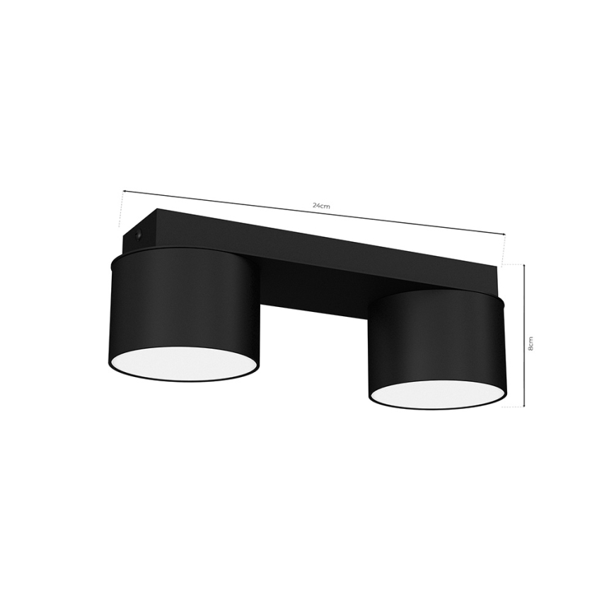 Ceiling light DIXIE 2xGX53/11W/230V black