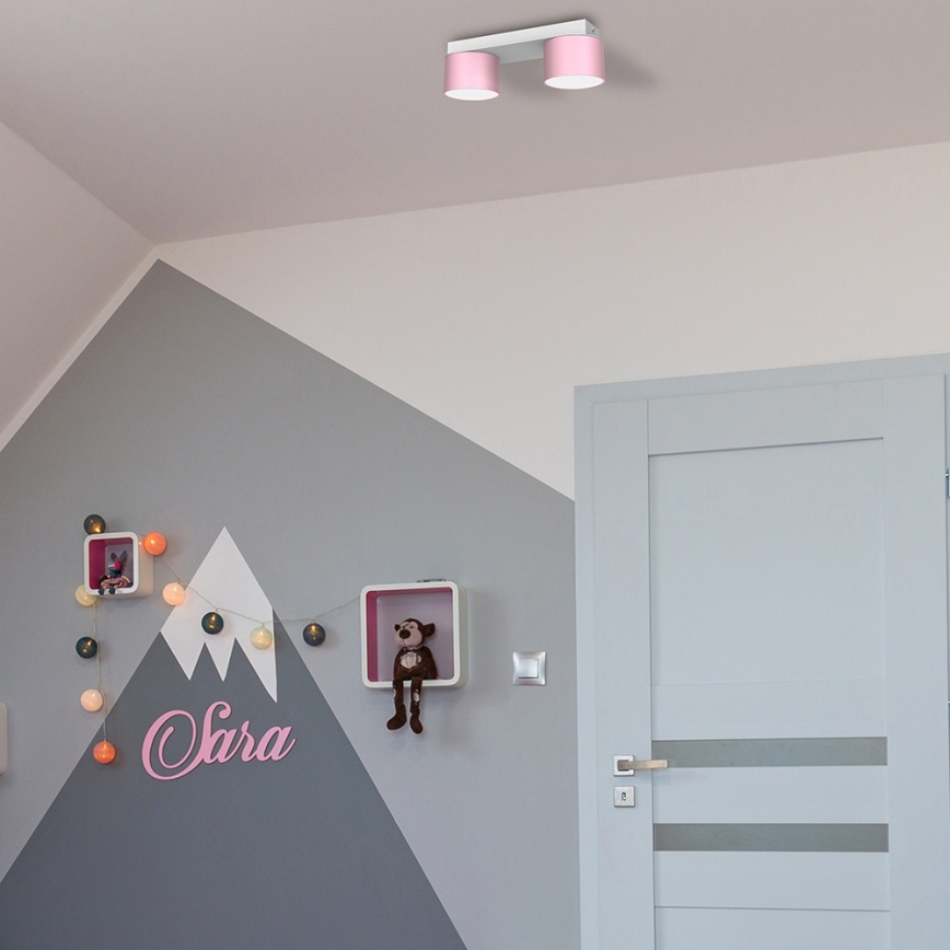 Ceiling light DIXIE 2xGX53/11W/230V pink