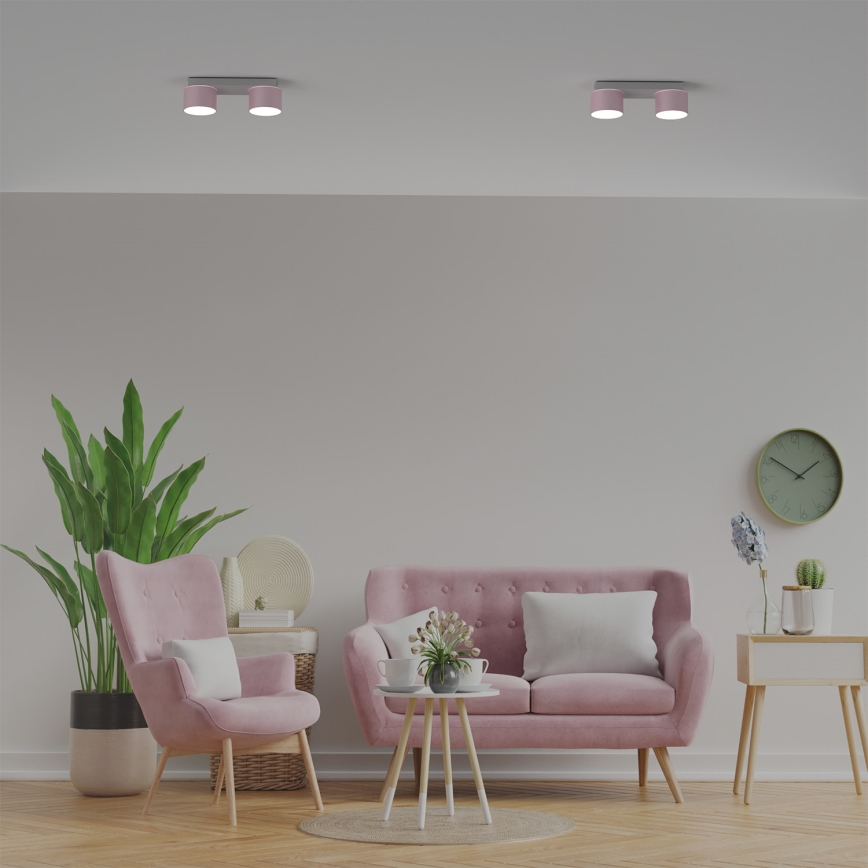 Ceiling light DIXIE 2xGX53/11W/230V pink