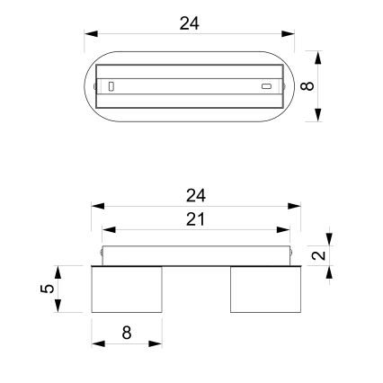 Ceiling light DIXIE 2xGX53/11W/230V white
