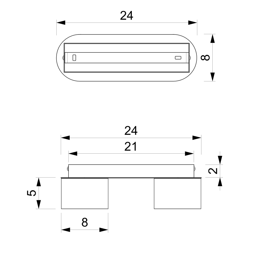 Ceiling light DIXIE 2xGX53/11W/230V white