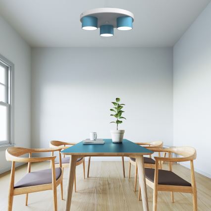 Ceiling light DIXIE 3xGX53/11W/230V blue