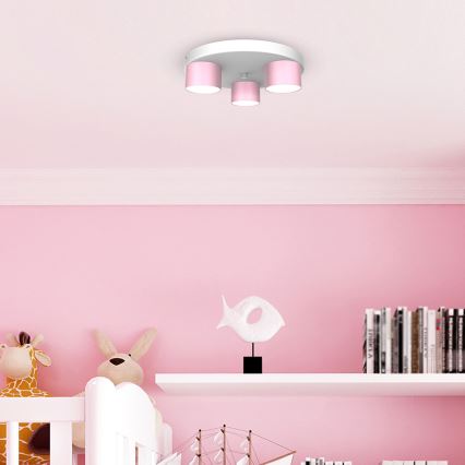 Ceiling light DIXIE 3xGX53/11W/230V pink