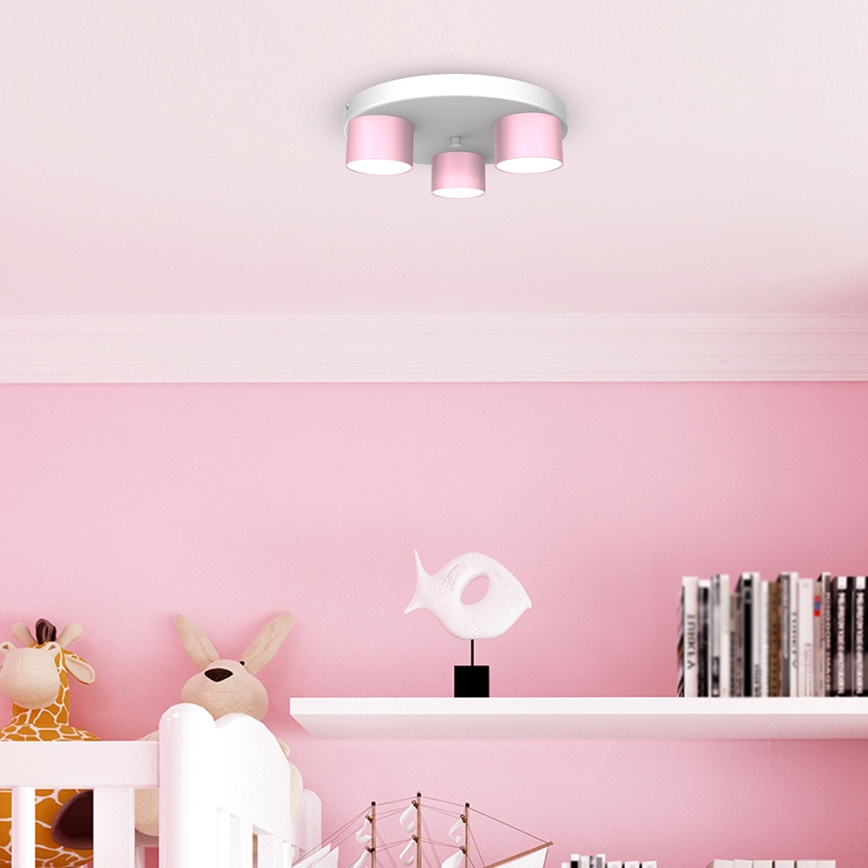 Ceiling light DIXIE 3xGX53/11W/230V pink