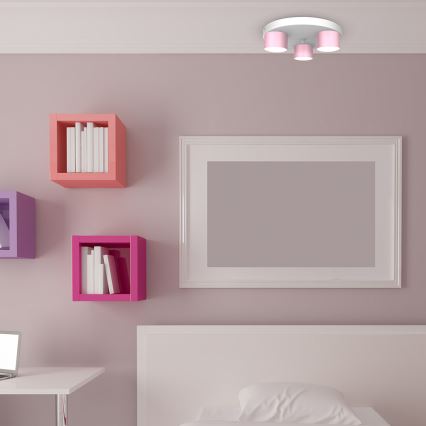 Ceiling light DIXIE 3xGX53/11W/230V pink