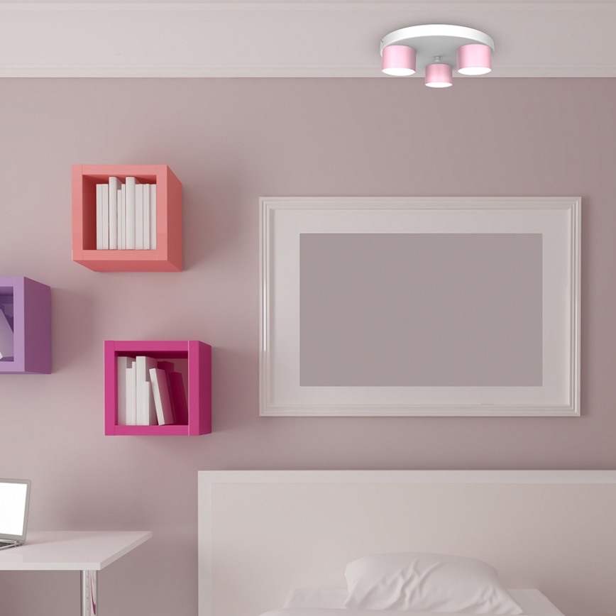 Ceiling light DIXIE 3xGX53/11W/230V pink