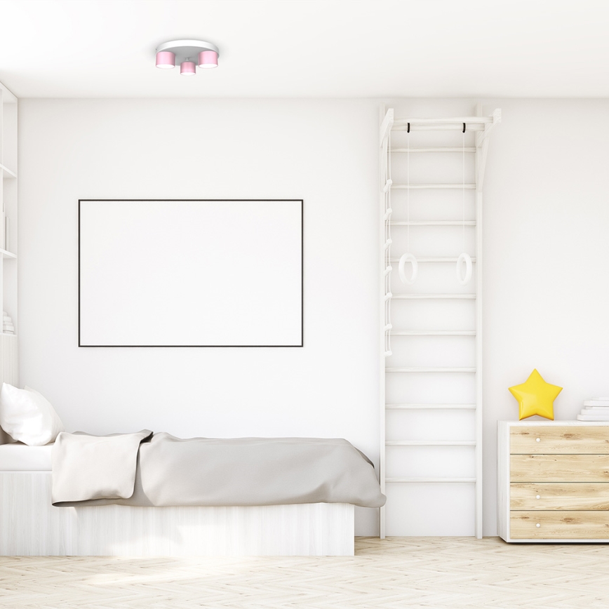 Ceiling light DIXIE 3xGX53/11W/230V pink
