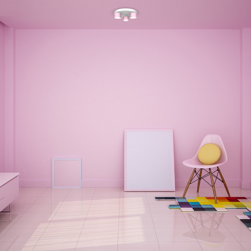 Ceiling light DIXIE 3xGX53/11W/230V pink
